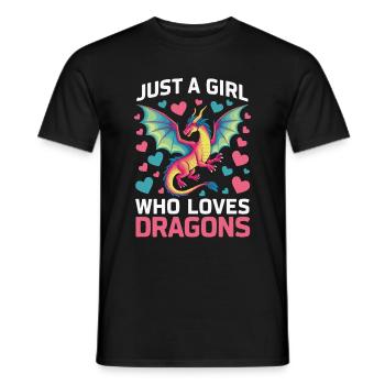 Dragon Mystic Dragon Fantasy - Men's T-Shirt - black - Front - AI Model Male 178 light (178cm)