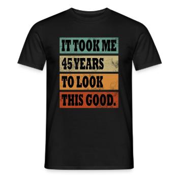 45 ans d’anniversaire Idée cadeau Homme Femme Divers - T-shirt homme - noir - Devant - AI Model Male 178 light (178cm)
