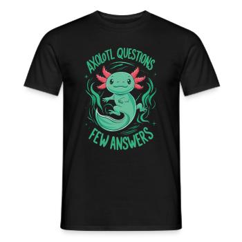 Poisson axolotl - T-shirt homme - noir - Devant - AI Model Male 178 light (178cm)
