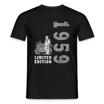 1959 Jahrgang Geburtstag Biker Motorrad Geschenk - Männer T-Shirt - Schwarz - Vorne - AI Model Male 178 light (178cm)