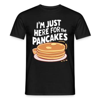 Pancakes Breakfast Food Pancake - Men's T-Shirt - black - Front - AI Model Male 178 light (178cm)