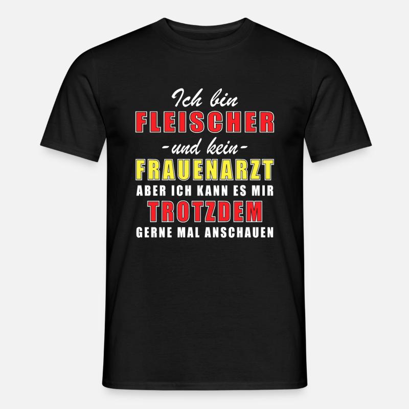Beruf Berufung Job Fleischer - Männer T-Shirt - Schwarz