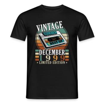 Décembre 1999 Décembre Anniversaire Décembre 1999 - T-shirt homme - noir - Devant - AI Model Male 178 light (178cm)