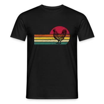 Poulets Poulet Coq - T-shirt homme - noir - Devant - AI Model Male 178 light (178cm)