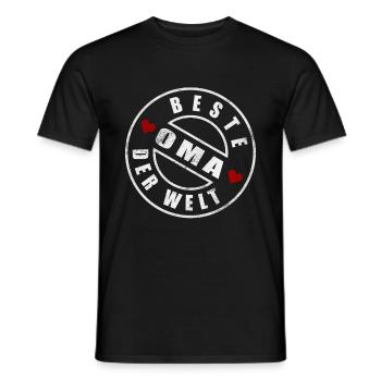 Beste Oma der Welt - Männer T-Shirt - Schwarz - Vorne - AI Model Male 178 light (178cm)