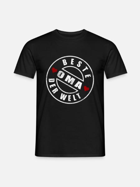 Beste Oma der Welt - Männer T-Shirt - Schwarz