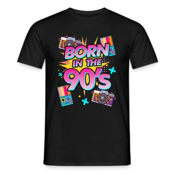 geboren in den 90er Jahren, geboren in den 90er - Männer T-Shirt - Schwarz - Vorne - AI Model Male 178 light (178cm)