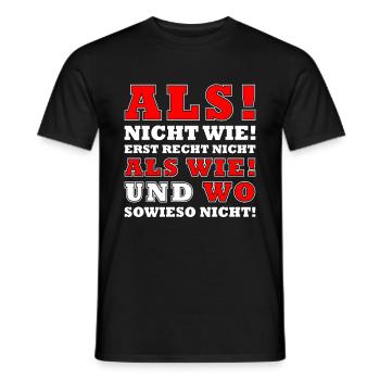 LUSTIG DEUTSCHE GRAMMATIK ALS WIE DEUTSCH LEHRER - Männer T-Shirt - Schwarz - Vorne - AI Model Male 178 light (178cm)