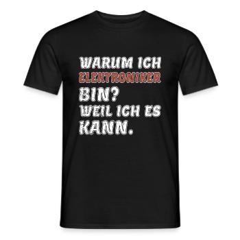 Elektriker Weil ich es kann Elektroniker - Männer T-Shirt - Schwarz - Vorne - AI Model Male 178 light (178cm)