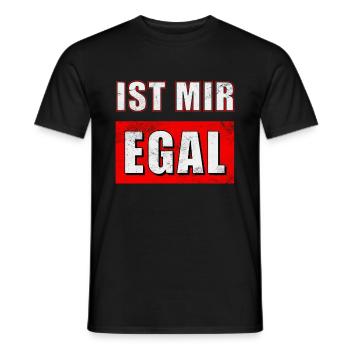 Ist mir egal - Männer T-Shirt - Schwarz - Vorne - AI Model Male 178 light (178cm)