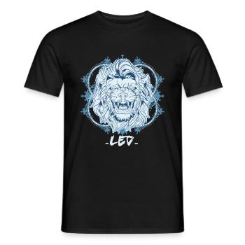 Zodiac sign Leo Symbol - Men's T-Shirt - black - Front - AI Model Male 178 light (178cm)