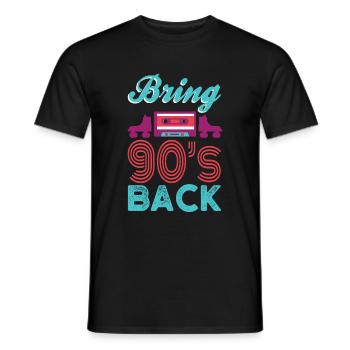 Bring back the 90s. Nineties - Men's T-Shirt - black - Front - AI Model Male 178 light (178cm)