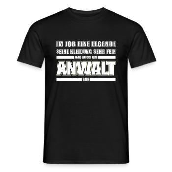 Jura Anwalt Beruf Spruch Geschenk - Männer T-Shirt - Schwarz - Vorne - AI Model Male 178 light (178cm)