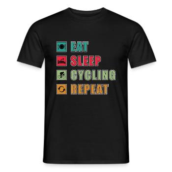 Eat Sleep Bike Repeat - Cycliste Motard Cycliste - T-shirt homme - noir - Devant - AI Model Male 178 light (178cm)