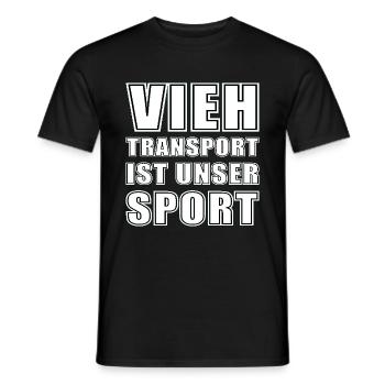 Viehtransport - Männer T-Shirt - Schwarz - Vorne - AI Model Male 178 light (178cm)