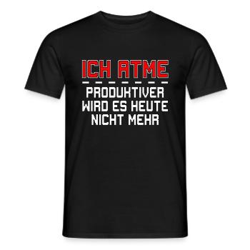 Ich atme Geschenk Idee - Männer T-Shirt - Schwarz - Vorne - AI Model Male 178 light (178cm)