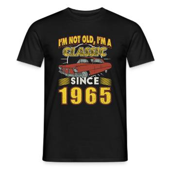 1965 Classique 1965 Rétro 1965 Cadeau d’anniversaire - T-shirt homme - noir - Devant - AI Model Male 178 light (178cm)