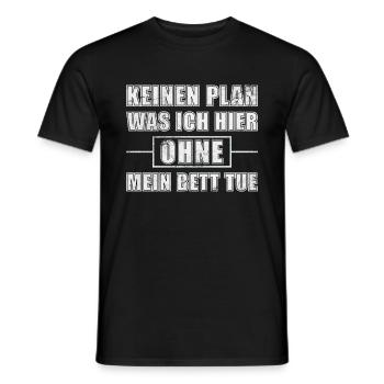 Ich habe kein Plan was ich hier tue - Männer T-Shirt - Schwarz - Vorne - AI Model Male 178 light (178cm)