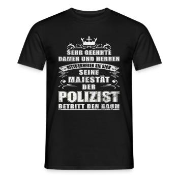 Polizei Polizist Polizisten Spruch - Männer T-Shirt - Schwarz - Vorne - AI Model Male 178 light (178cm)