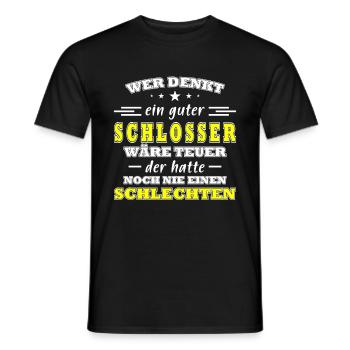 Bester Schlosser Spruch Lustig Schlosser - Männer T-Shirt - Schwarz - Vorne - AI Model Male 178 light (178cm)