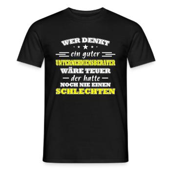 Unternehmensberater Witziger Spruch - Männer T-Shirt - Schwarz - Vorne - AI Model Male 178 light (178cm)