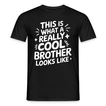 Frère Grand Frère Frère Famille - T-shirt homme - noir - Devant - AI Model Male 178 light (178cm)