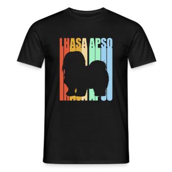 Lhasa Apso - Männer T-Shirt - Schwarz - Vorne - AI Model Male 178 light (178cm)