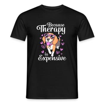 Therapy dog - Men's T-Shirt - black - Front - AI Model Male 178 light (178cm)