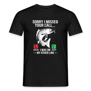 Trout Fishing Hook Fishing Rod Angler Frogfish - Men's T-Shirt - black - Front - AI Model Male 178 light (178cm)