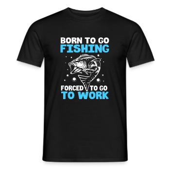 Truite, pêche, hameçon, canne à pêche, pêcheur, poisson-grenouille - T-shirt homme - noir - Devant - AI Model Male 178 light (178cm)