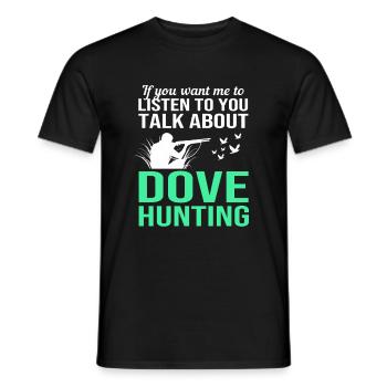 Pigeon Hunt Hunting Hunters - Men's T-Shirt - black - Front - AI Model Male 178 light (178cm)