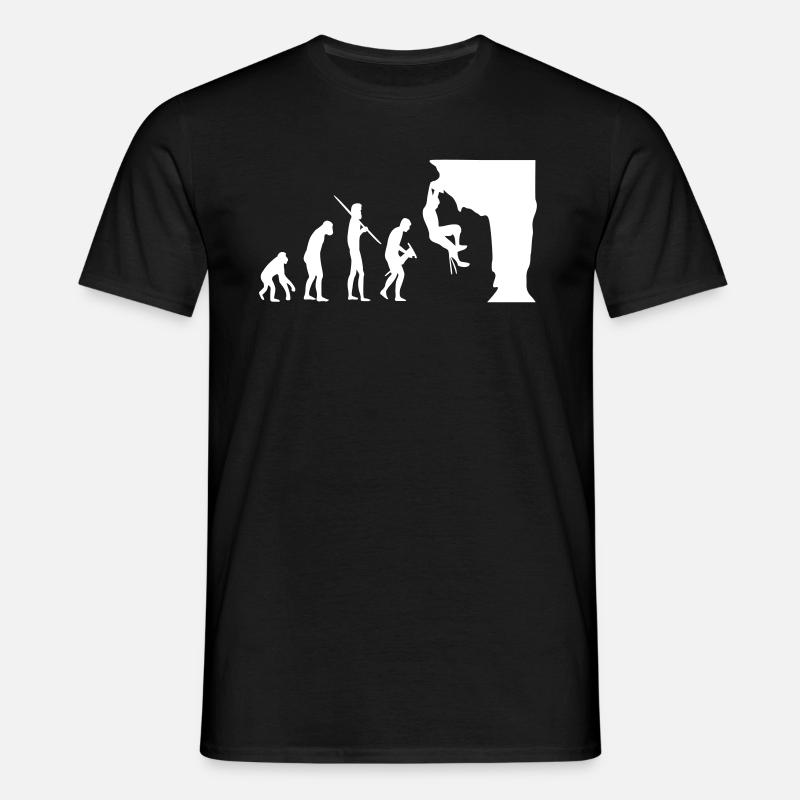 Climbing Evolution - Männer T-Shirt - Schwarz