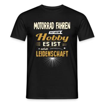 Biker Motorradfahrer motorrad leidenschaft - Männer T-Shirt - Schwarz - Vorne - AI Model Male 178 light (178cm)