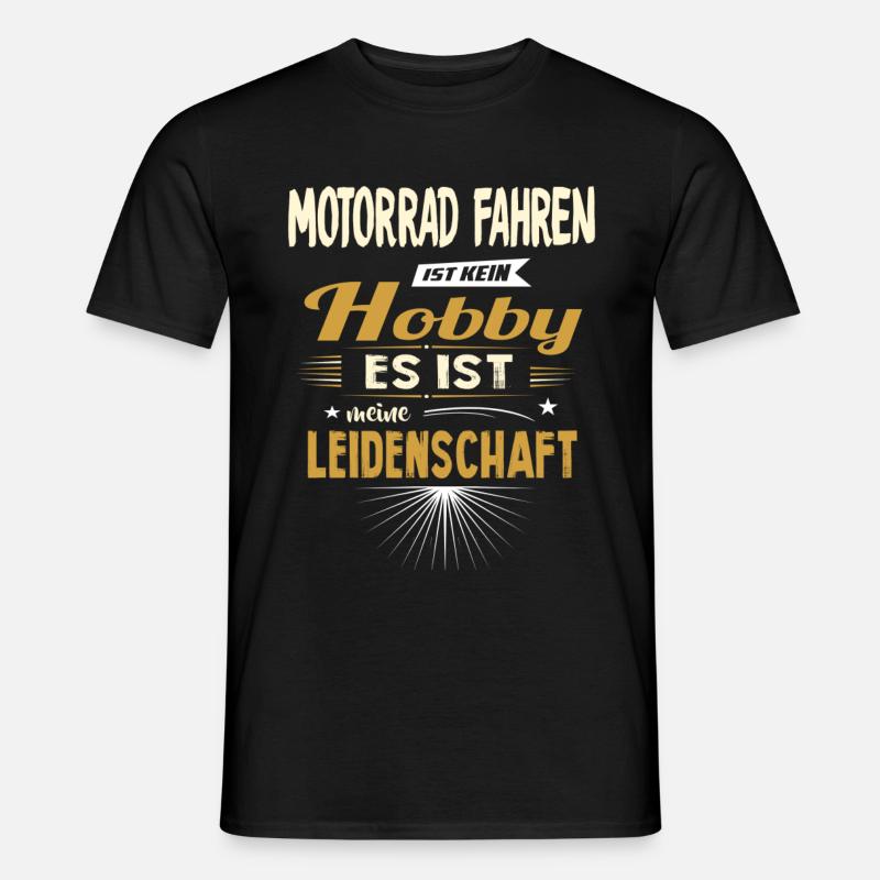 Biker Motorradfahrer motorrad leidenschaft - Männer T-Shirt - Schwarz