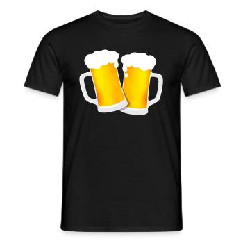Bier Bierkrug Bierglas Biere Prost Krug Maß JGA - Männer T-Shirt - Schwarz - Vorne - AI Model Male 178 light (178cm)