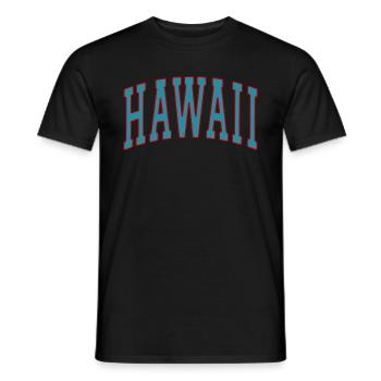 HAWAII - College Stil - Männer T-Shirt - Schwarz - Vorne - AI Model Male 178 light (178cm)