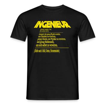 Ingenieur Definition Lustige Ingenieur Sprüche - Männer T-Shirt - Schwarz - Vorne - AI Model Male 178 light (178cm)