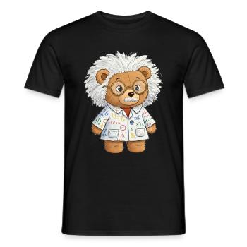 Teddybär Wissenschaftler - Männer T-Shirt - Schwarz - Vorne - AI Model Male 178 light (178cm)