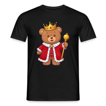 Teddybär König - Männer T-Shirt - Schwarz - Vorne - AI Model Male 178 light (178cm)