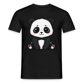 Tier Cartoon Panda - Männer T-Shirt - Schwarz - Vorne - AI Model Male 178 light (178cm)