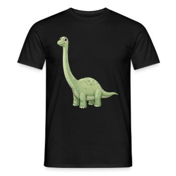 Dino Cartoon Brachiosaurus - Männer T-Shirt - Schwarz - Vorne - AI Model Male 178 light (178cm)
