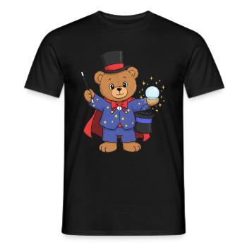 Teddy Bear Wizard - Men's T-Shirt - black - Front - AI Model Male 178 light (178cm)
