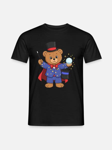 Teddy Bear Wizard - Men's T-Shirt - black