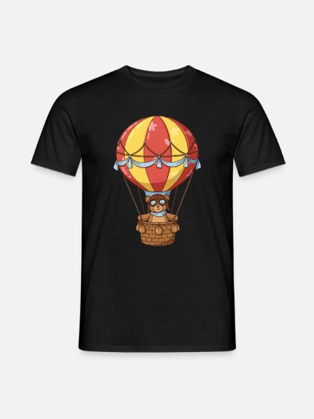 Teddy Bear Montgolfière - T-shirt homme - noir