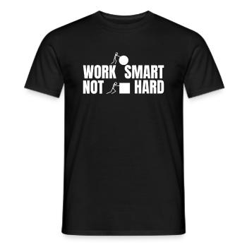 Travailler intelligemment pas dur - dicton motivant - T-shirt homme - noir - Devant - AI Model Male 178 light (178cm)