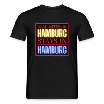Hamburg - Männer T-Shirt - Schwarz - Vorne - AI Model Male 178 light (178cm)