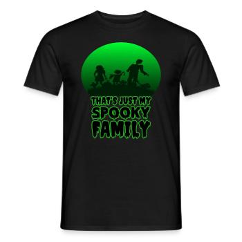 Just my spooky Family - Men's T-Shirt - black - Front - AI Model Male 178 light (178cm)