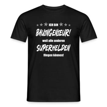 Ich bin Bauingenieur weil alle anderen Superhelden - Männer T-Shirt - Schwarz - Vorne - AI Model Male 178 light (178cm)