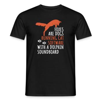 Renards - Dicton amusant sur les renards, les chiens de forêt - T-shirt homme - noir - Devant - AI Model Male 178 light (178cm)