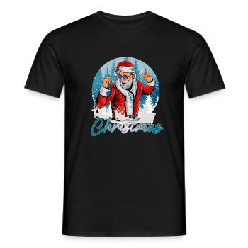 dancing Santa - Männer T-Shirt - Schwarz - Vorne - AI Model Male 178 light (178cm)